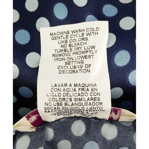 As U Wish Mini Dress Sz 3  Blue Polka Dot - Picture 8 of 8